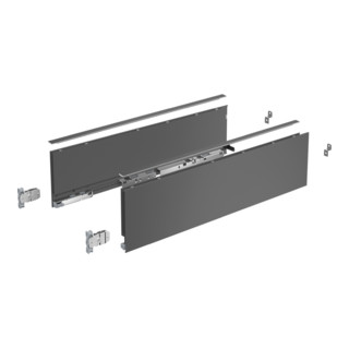 Hettich Zarge AvanTech YOU Set, Höhe 139 mm, NL, anthrazit, links und rechts