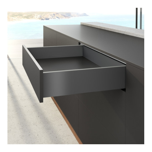 Hettich Zarge AvanTech YOU Set, Höhe 139 mm, NL, anthrazit, links und rechts
