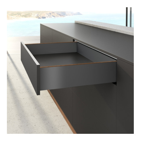 Hettich Zarge AvanTech YOU Set, Höhe 139 mm, NL, anthrazit, links und rechts