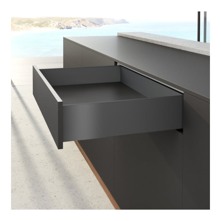 Hettich Zarge AvanTech YOU Set, Höhe 139 mm, NL 500 mm, anthrazit, links und rechts