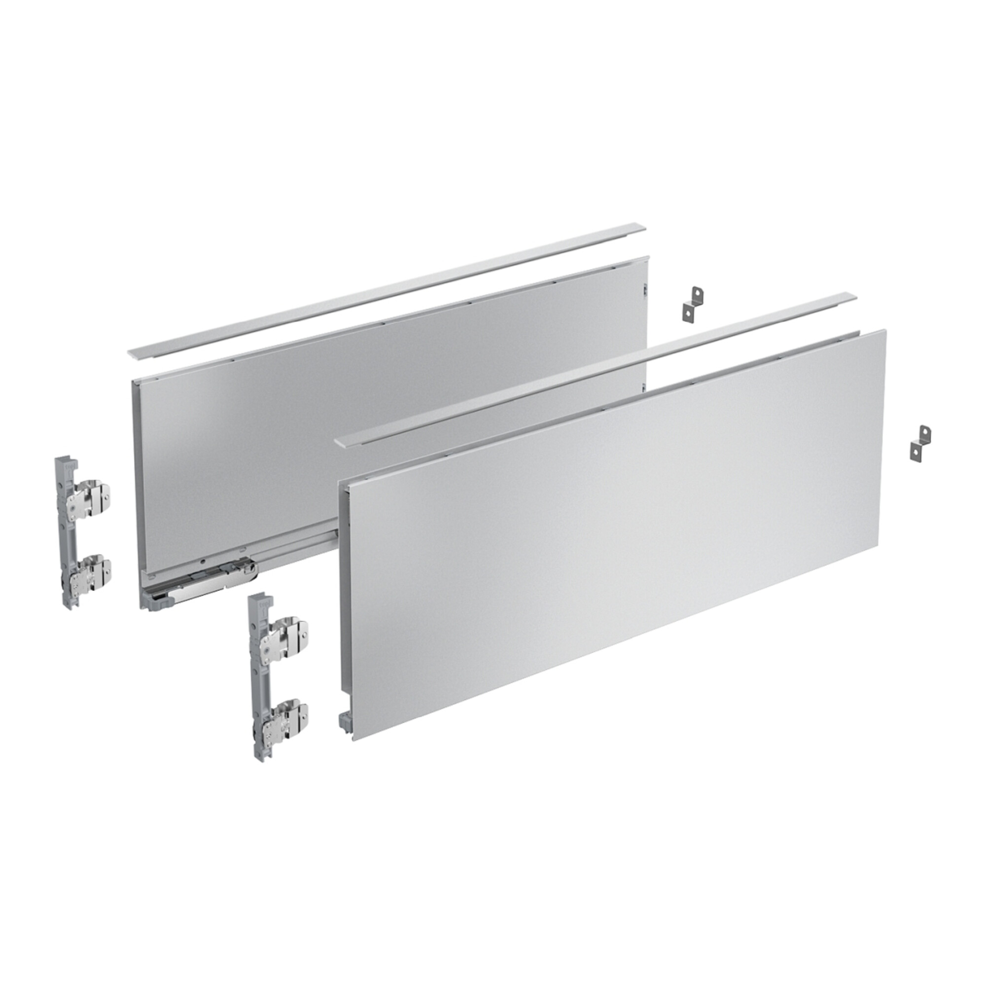 Hettich Zarge AvanTech YOU Set, Höhe 187 mm, NL 350 mm, silber, links und rechts
