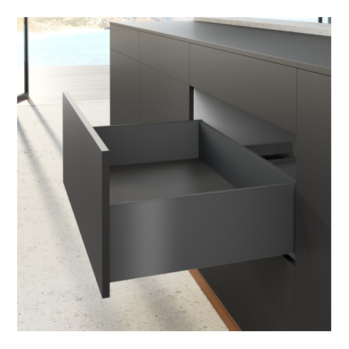 Hettich Zarge AvanTech YOU Set, Höhe 187 mm, anthrazit, links und rechts