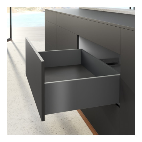Hettich Zarge AvanTech YOU Set, Höhe 187 mm, anthrazit, links und rechts