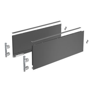 Hettich Zarge AvanTech YOU Set, Höhe 187 mm, anthrazit, links und rechts