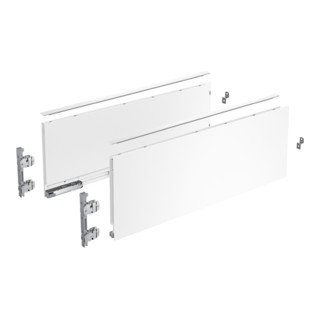 Hettich Zarge AvanTech YOU Set, Höhe 187 mm, weiß, links und rechts