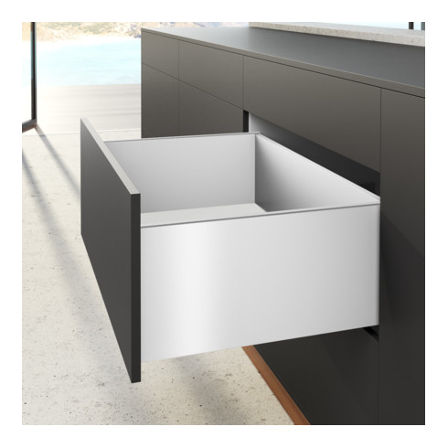 Hettich Zarge AvanTech YOU Set, Höhe 251 mm, weiß, links und rechts