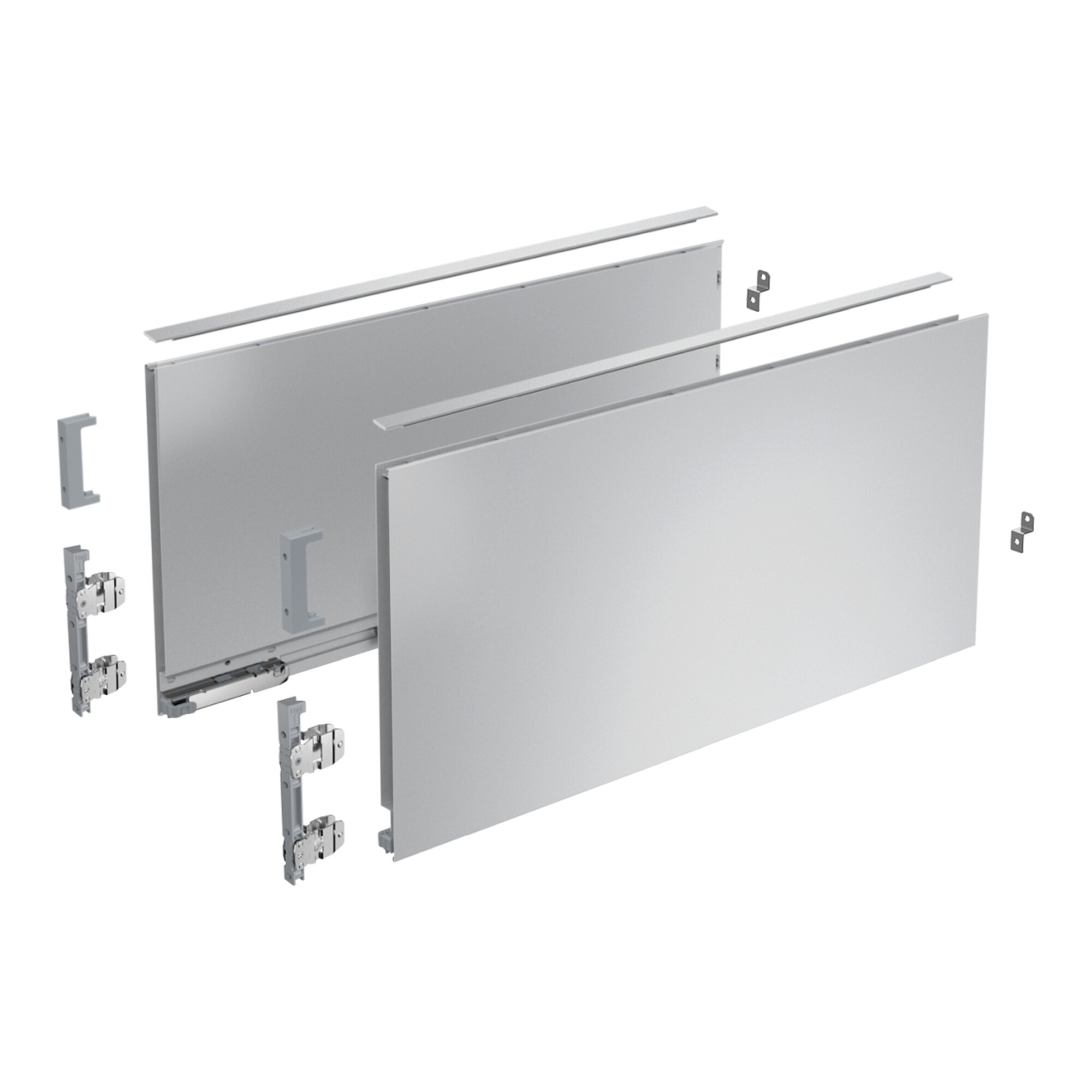Hettich Zarge AvanTech YOU Set, Höhe 251 mm, NL 500 mm, silber, links und rechts