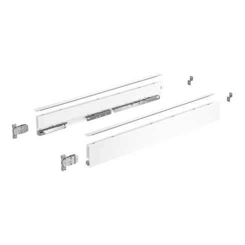 Hettich Zarge AvanTech YOU Set, Höhe 77 mm, NL, weiß, links und rechts