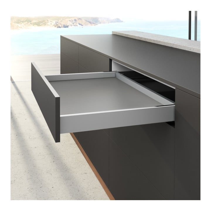 Hettich Zarge AvanTech YOU Set, Höhe 77 mm, NL 550 mm, silber, links und rechts