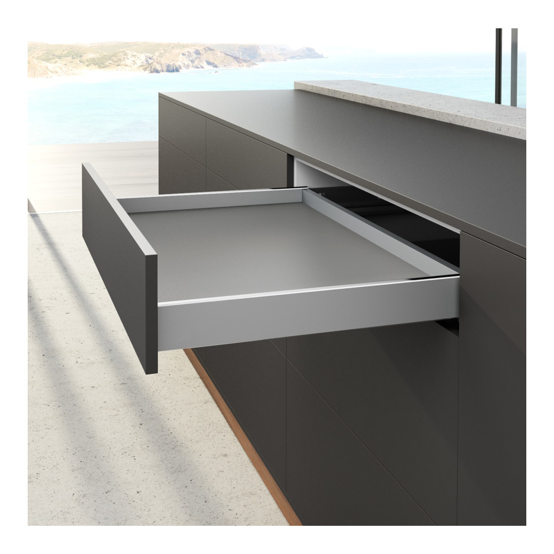 Hettich Zarge AvanTech YOU Set, Höhe 77 mm, NL, silber, links und rechts