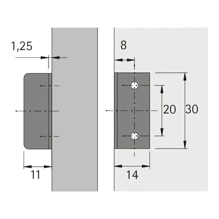 Hettich Zylinderdrehstangenschl. Prestige 2000,9133913 D25
