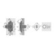 Hettich Zylinderdrehstangenschloss Set Prestige 2000 Z23, ø18mm, Zum Anschrauben, 25 mm, 20 mm-4
