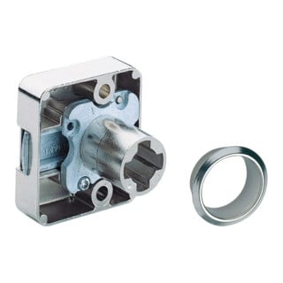 Hettich Zylinderfallenschloss 45741 Metall,Zylinder, Durchmesser 18mm, D 25mm