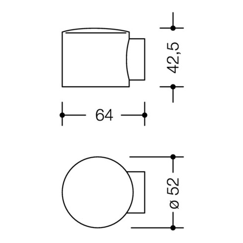 HEWI Bodentürpuffer 615 90 D.52mm H.42,5mm 90 tiefschwarz Dübelmontage