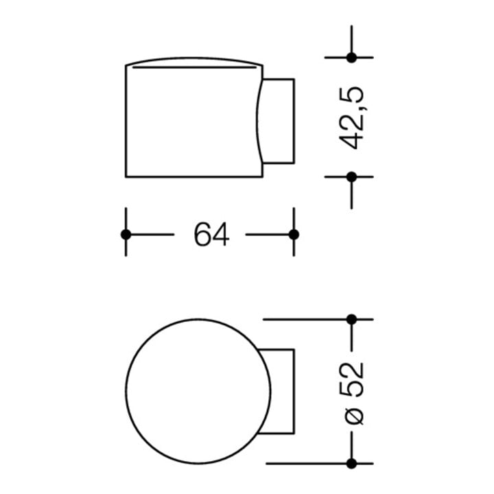 HEWI Bodentürpuffer 615 97 D.52mm H.42,5mm Ku.97 lichtgrau Dübelmontage