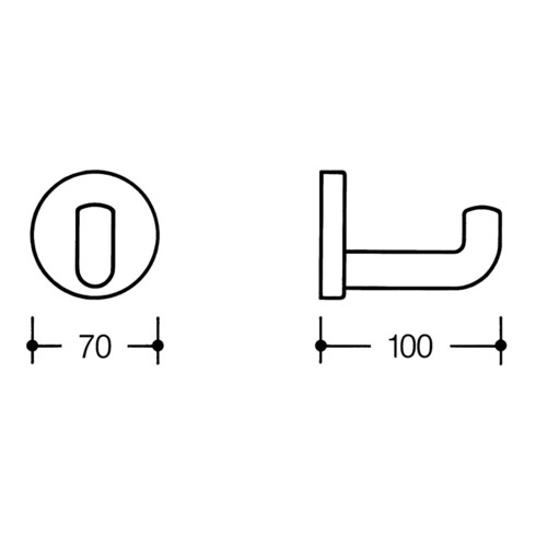 Crochet simple 477.90.030 simple A.100mm PAHEWI