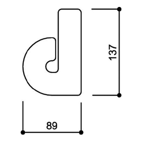 HEWI numéro de maison lettre d polyamide spécial 99 blanc 134.4mm d.33mm