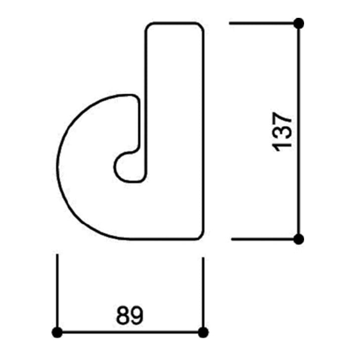 HEWI numéro de maison lettre d polyamide spécial 99 blanc 134.4mm d.33mm