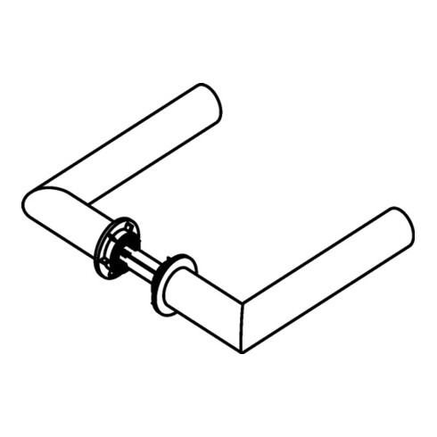 HEWI Paire de leviers de porte 162PBM/162PBMV/162PBMV/162PBMX Ku.90m-CA avec mini rosette de levier VK 8mm