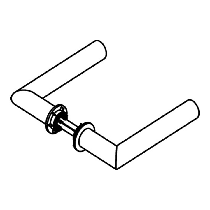 HEWI Paire de leviers de porte 162PBM/162PBMV/162PBMV/162PBMX Ku.90m-CA avec mini rosette de levier VK 8mm
