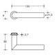 HEWI Paire de leviers de porte 162PCM/162XAM Ku.90 m.Mini levier rose VK 8mm-4