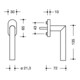 Poignée de fenêtre HEWI 162PCFG.2 Plastique 10 mm Taille du carré 7 mm-4