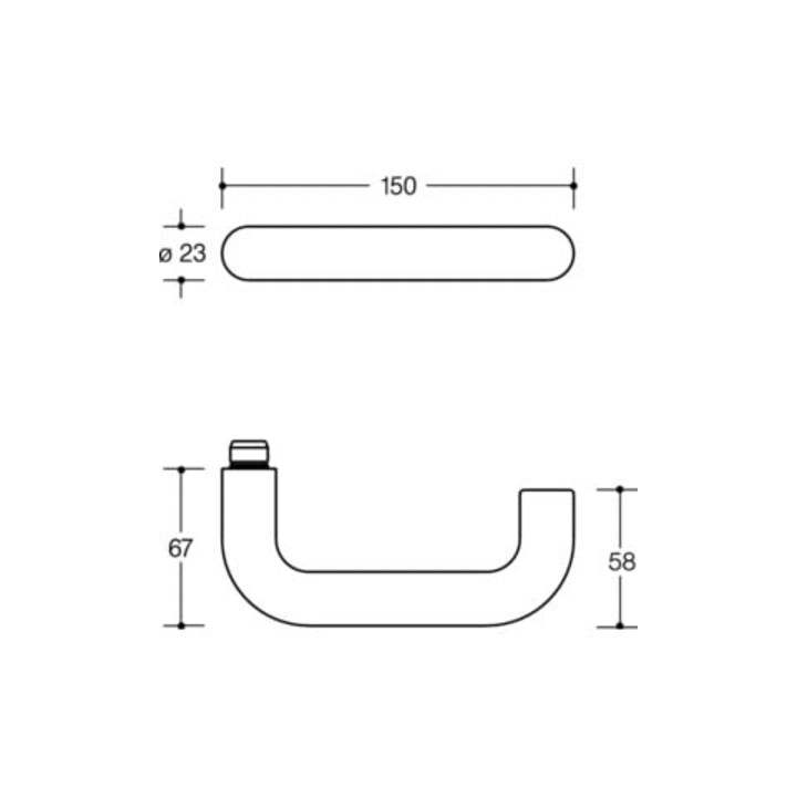 HEWI Rosette grt.111R03.233 Ku.97 rond PZ DIN gauche/droite KGL D/K