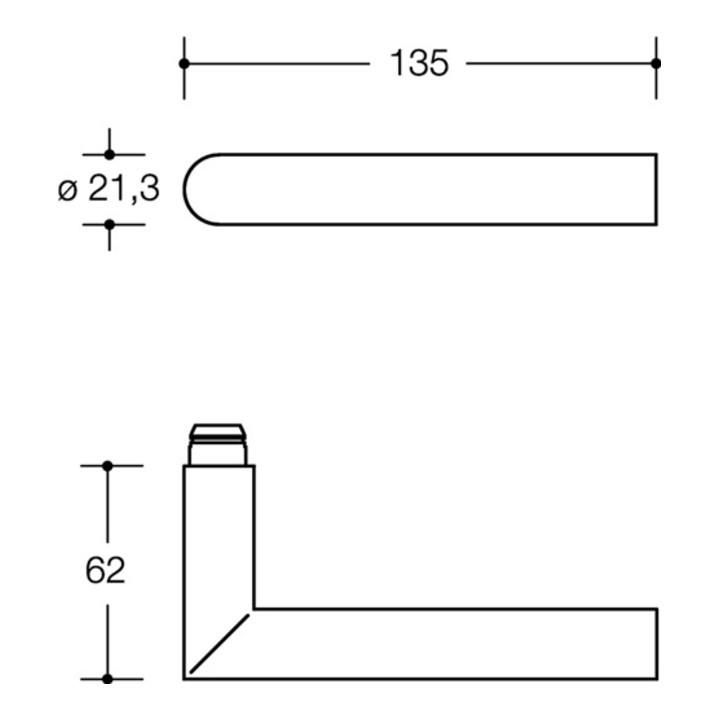 HEWI Rosette taille 162XAB03.237 VA XA rd.PZ DIN L/R fl.D/K