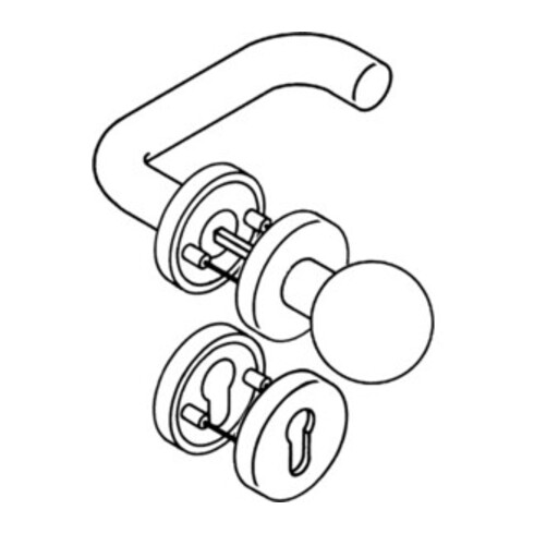 HEWI Rosettengrt.111R03.233 Ku.97 rd.PZ DIN L/R KGL D/K