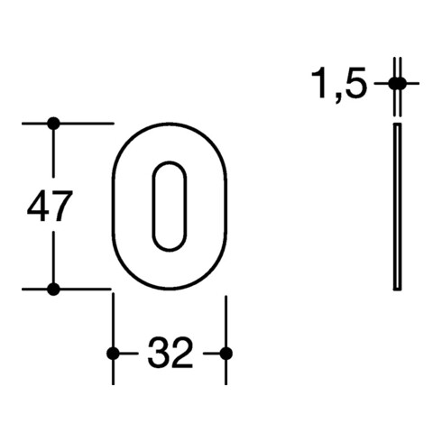 HEWI Schlüsselrosetten-Paar 306PBM/PBMNR /PBVMNR Ku.90m Schildst.1,5mm BB ov.