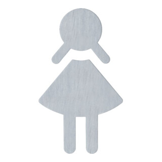 HEWI symbole femme 710XA.150.2 VA couleur no.XA B.87mm H.150mm p.1,5mm