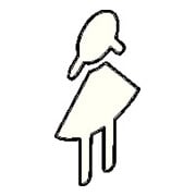 HEWI symbole femme 710XA.150.2 VA couleur no.XA B.87mm H.150mm p.1,5mm-4