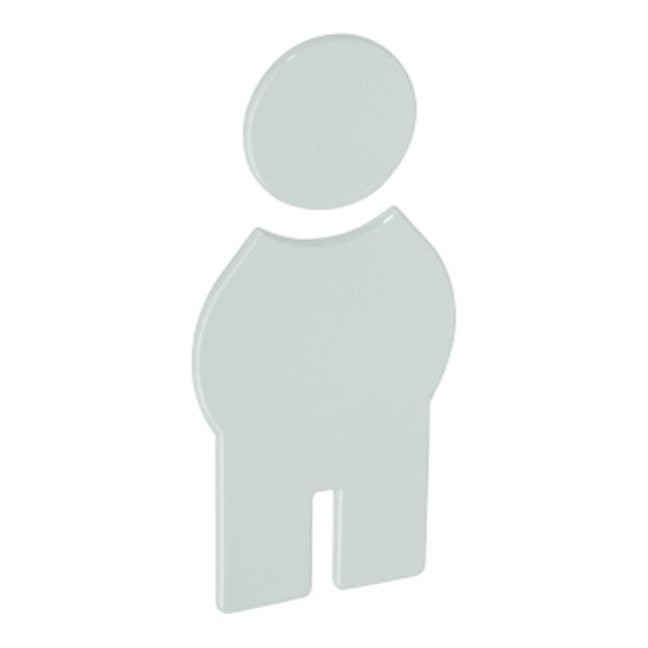 HEWI Symbole Homme 801.91.010 PA Couleur-No.99 B.71,5mm H.150mm S.3mm