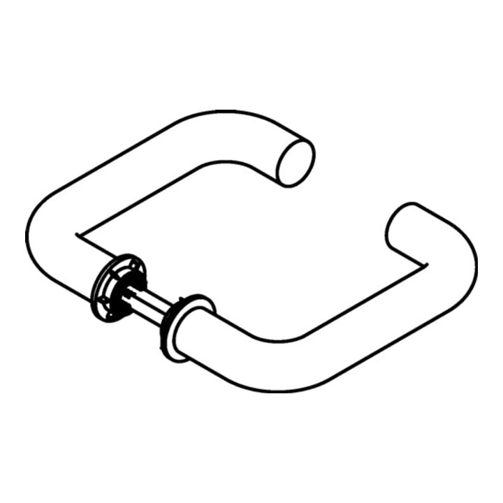 HEWI Türdrückerpaar 111PCM/111XAM VA XA m.Mini-Drückerrosette VK 8mm