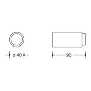 HEWI Wandtürpuffer 611.90 Ku.99 reinweiß L.90mm-4