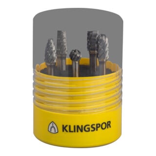 HF10STEEL Fraises carbure / set Klingspor 9,6 x 6 mm coupe spéciale acier