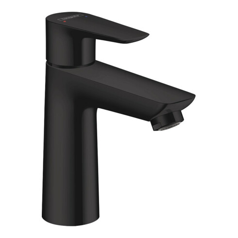 hansgrohe Waschtisch-Einhebelmischer 110 Talis E m Zugstangen-Ablaufgarnitur, mattschwarz