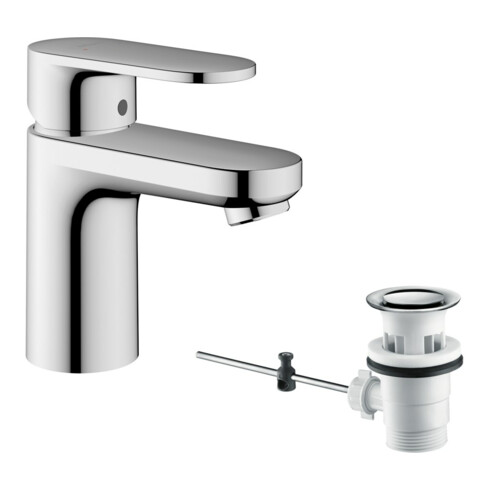 hansgrohe Waschtisch-Einhebelmischer 70 Vernis Blend mit Zugstangen-Ablaufgarnitur, chrom