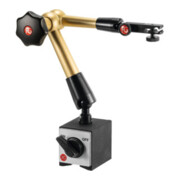 HG Hydraulisches Magnet-Messstativ (mit Fuß) mit mechanischer Feineinstellung am Uhrenhalter, Ausladung: 260 mm