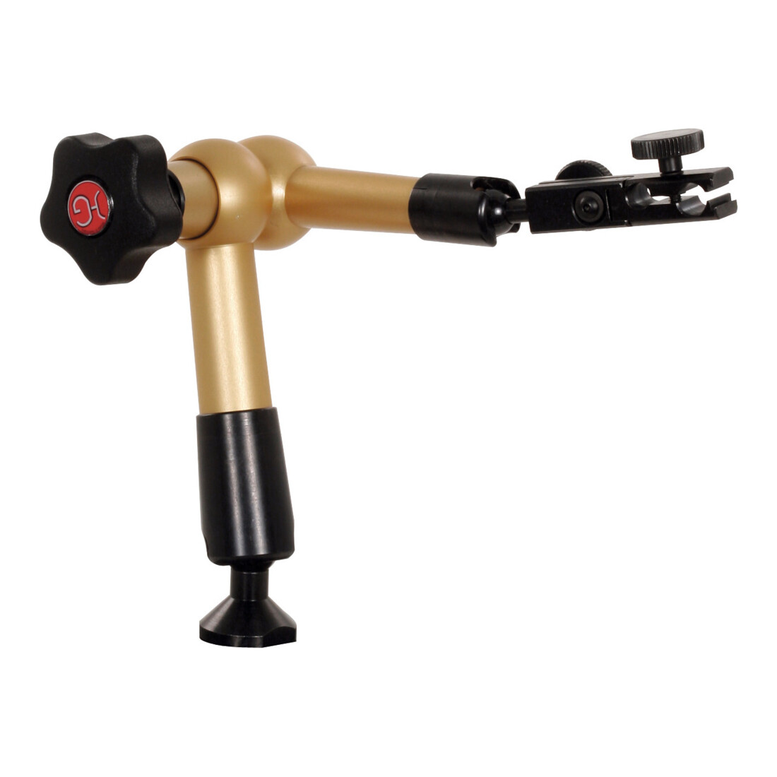 HG Support articulé hydraulique (sans base) avec réglage fin mécanique sur le support de comparateur, Porte-à-faux: 220 mm