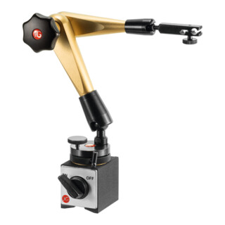 HG Supporto idraulico per comparatore (con base) con microregolazione meccanica sulla base, Profondità arco: 300mm