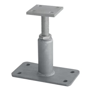 HGH Pied de support type PR réglable en hauteur 80x80x8,0mm