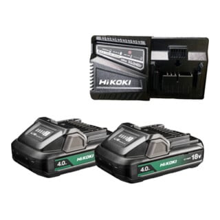 HiKOKI 2 Akkus 18V 4,0 Ah BSL1840M + Ladegerät UC18YFSL