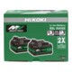 HiKOKI 2 Batteries 36V 2,5 Ah / 18V 5,0 Ah MULTI VOLT BSL36A18X