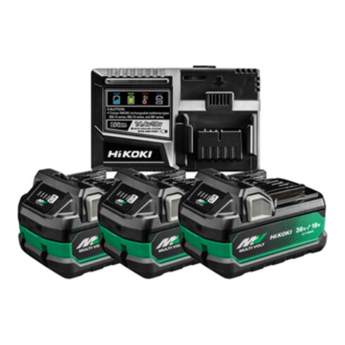 HiKOKI 3 Batteries 36V 2,5 Ah / 18V 5,0 Ah MULTI VOLT BSL36A18X + Chargeur UC18YSL3