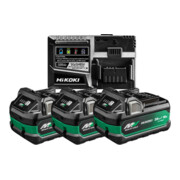 HiKOKI 3 Batteries 36V 2,5 Ah / 18V 5,0 Ah MULTI VOLT BSL36A18X + Chargeur UC18YSL3