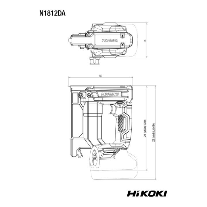 HiKOKI Accu-spijkerpistool N1812DAW4Z 18V 13mm