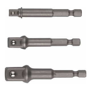 HiKOKI Adapterset voor doppen 1/4" HEX naar 1/4", 1/2", 3/8" 3-delig