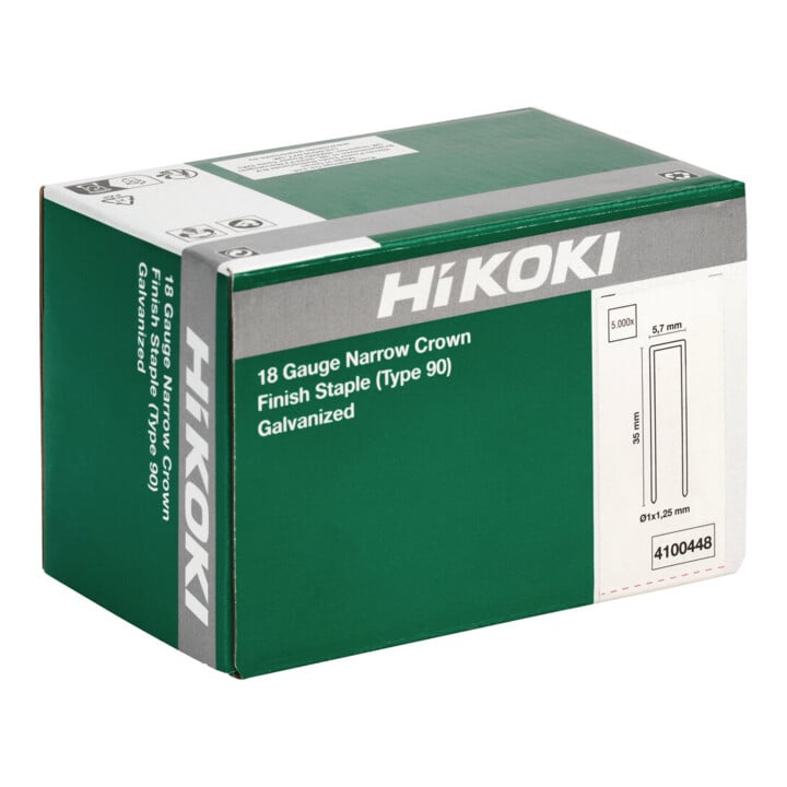 HiKOKI Agrafe à dos étroit 18 Gauge 5,7 x 35 x 1,25 mm galvanisée