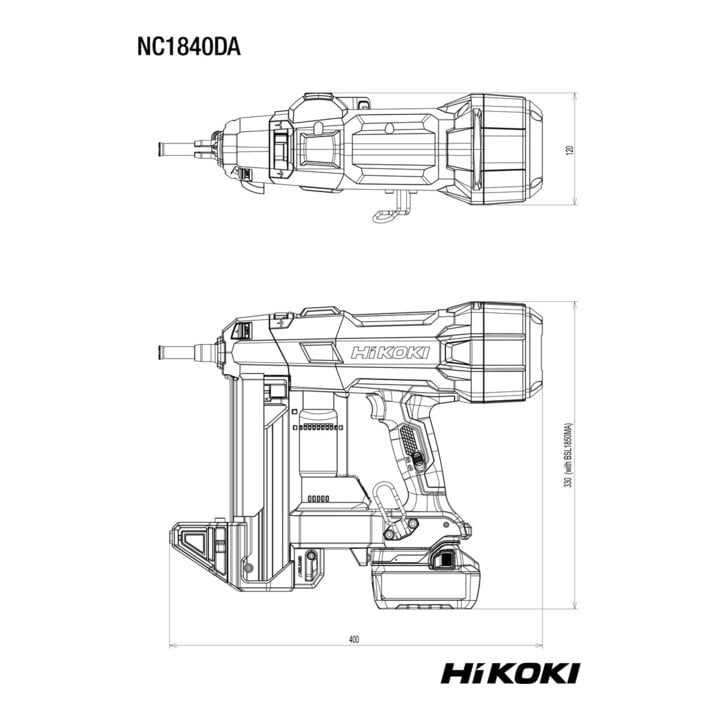 HiKOKI Akku-Betonnagler 18 V NC1840DAW3Z, brushless